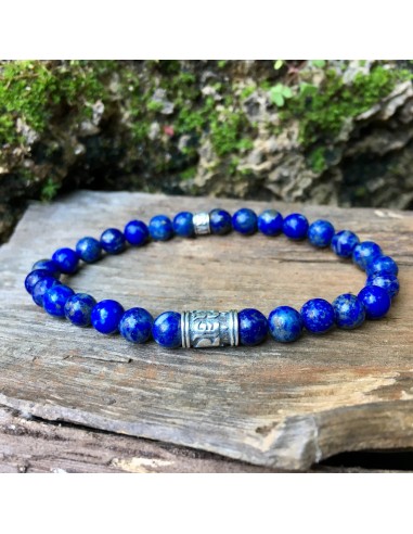 Bracelet Bouddhiste « Confiance » Lapis Lazuli - Argent 925 - 6 mm prix