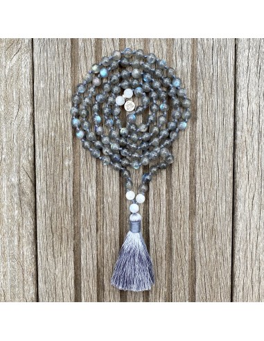 Collier Mala « Protection » Labradorite et Pierre de Lune - 6 mm offre 