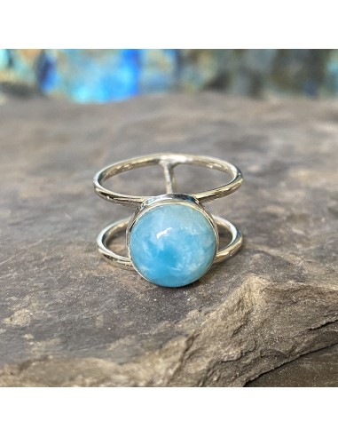 Bague en Larimar Ronde - Argent 925 Comparez plus de prix