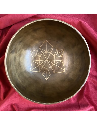 Bol Chantant Tibétain « ANKORA & Sri Yantra » Grande taille - 20 cm Venez découvrir notre 