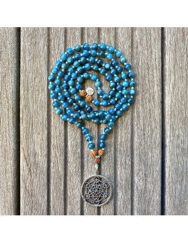 Collier Mala « Communication & Confiance » Apatite Bleue - 6 mm Le MVP de beaucoup