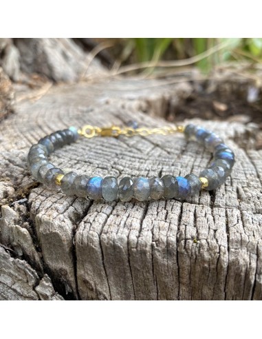 Bracelet Luxe « Protection » en Labradorite - 4 mm basket pas cher