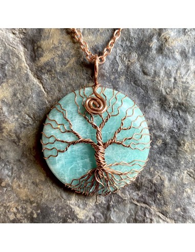 Pendentif « Arbre de vie » en Amazonite s'inspire de l'anatomie humaine