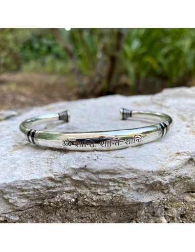 Bracelet Mantra Om Shanti « Paix intérieure » - Argent 925 Venez découvrir notre 