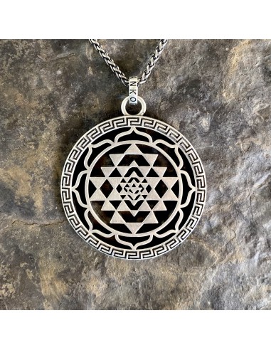 Pendentif Shri Yantra (Sri Chakra) en Argent Massif - Homme & Femme une grave pollution 