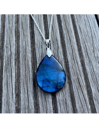 Pendentif en Labradorite Bleue « Protection » Paris Déstockage Promo