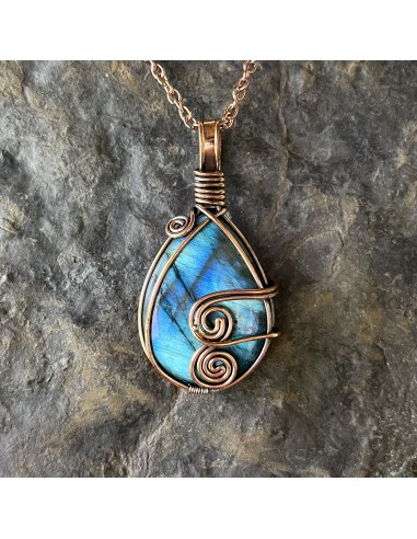 Pendentif Goutte en Labradorite - Cuivre de la marque