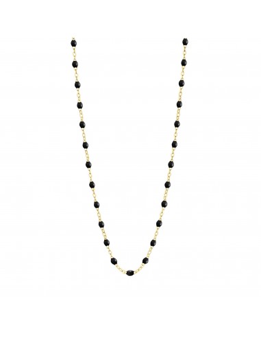 Collier noir Classique Gigi, or jaune, 42 cm Véritable concentré