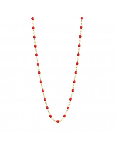 Collier coquelicot Classique Gigi, or jaune, 42 cm Economisez 