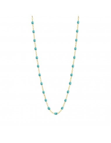 Collier turquoise vert Classique Gigi, or jaune, 42 cm le concept de la Pate a emporter 