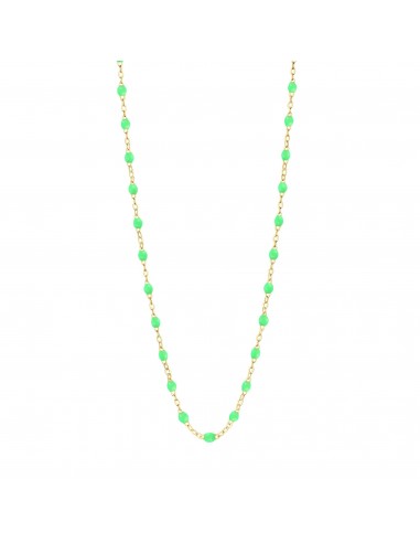 Collier vert fluo Classique Gigi, or jaune, 42 cm plus qu'un jeu 