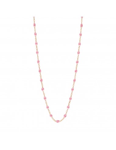 Collier fuchsia Classique Gigi, or rose, 42 cm Paris Déstockage Promo