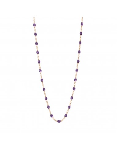 Collier violet Classique Gigi, or rose, 42 cm de France