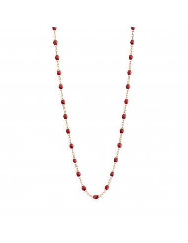 Collier bordeaux Classique Gigi, or rose, 42 cm une grave pollution 