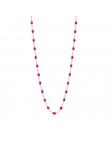 Collier bonbon Classique Gigi, or rose, 42 cm en linge