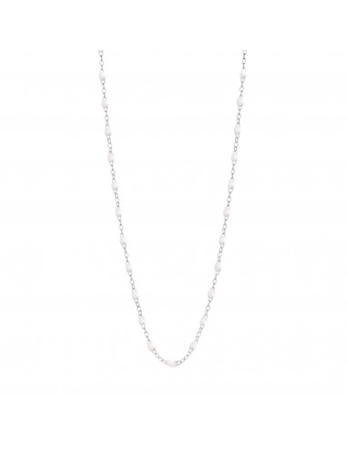 Collier blanc Classique Gigi, or blanc, 42 cm la colonne vertébrale