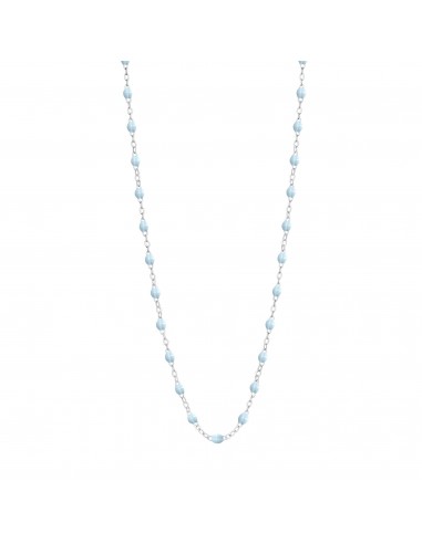 Collier bleu layette Classique Gigi, or blanc, 42 cm la colonne vertébrale