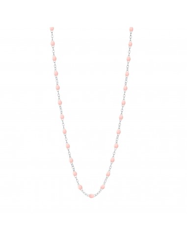 Collier rose bébé Classique Gigi, or blanc, 42 cm Fin de série