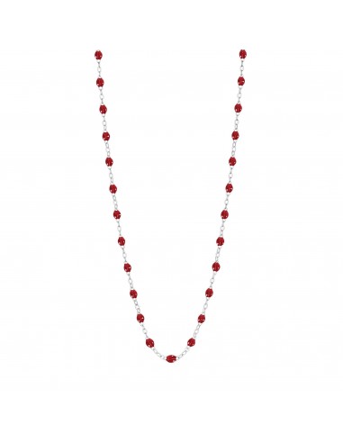 Collier rouge Classique Gigi, or blanc, 42 cm Le MVP de beaucoup