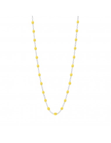 Collier citron Classique Gigi, or blanc, 42 cm destockage