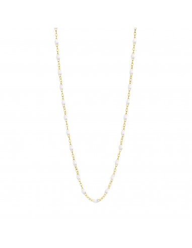 Collier blanc Classique Gigi, or jaune, 45 cm online