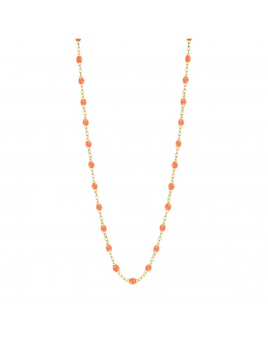 Collier orange fluo Classique Gigi, or jaune, 45 cm Paris Déstockage Promo