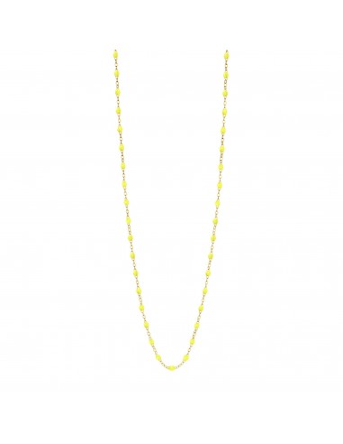 Sautoir jaune fluo Classique Gigi, or jaune, 60 cm français